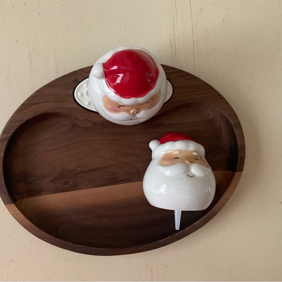 HO HO HO Santa Head Platter Decoration 🎅 - Picture 6 of 6